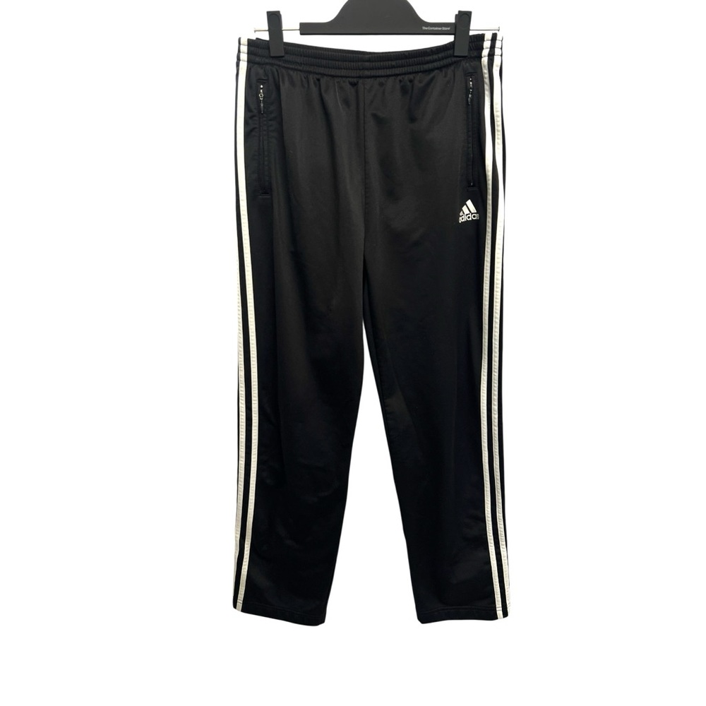 Adidas 90s y2k Full Snap Tearaway Basketball Pants Black Joggers Stripes Kids XL